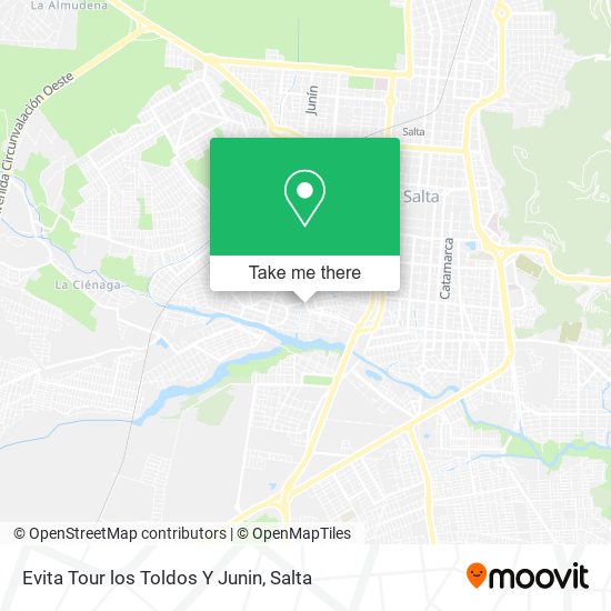 Evita Tour los Toldos Y Junin map