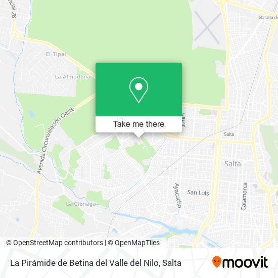 Mapa de La Pirámide de Betina del Valle del Nilo