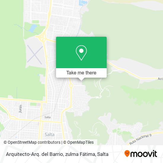 Mapa de Arquitecto-Arq. del Barrio, zulma Fátima