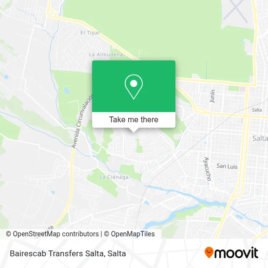 Bairescab Transfers Salta map