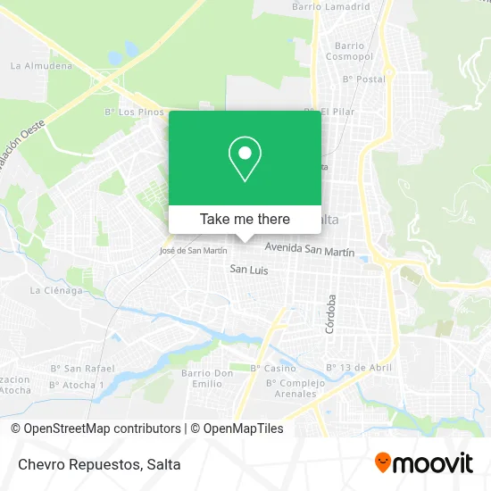 Chevro Repuestos map