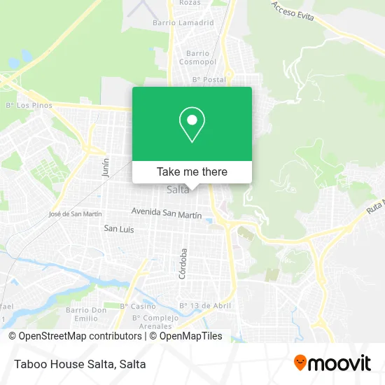 Taboo House Salta map