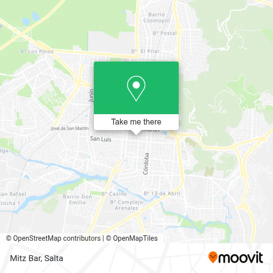Mitz Bar map