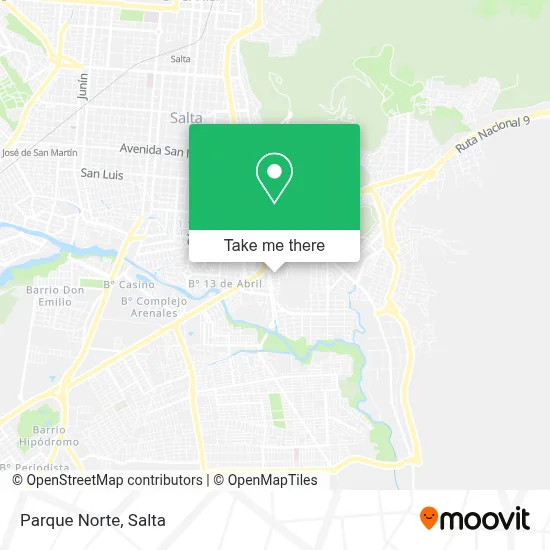 Parque Norte map