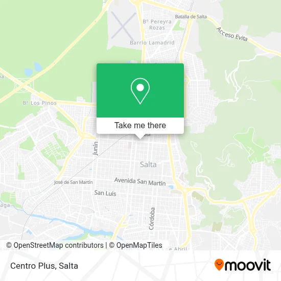 Centro Plus map