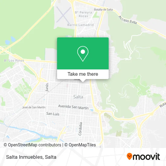 Salta Inmuebles map