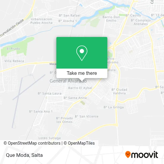 Que Moda map