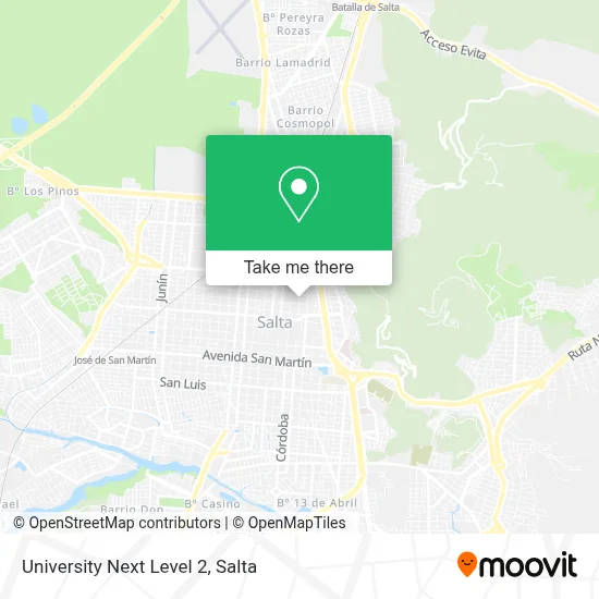 University Next Level 2 map
