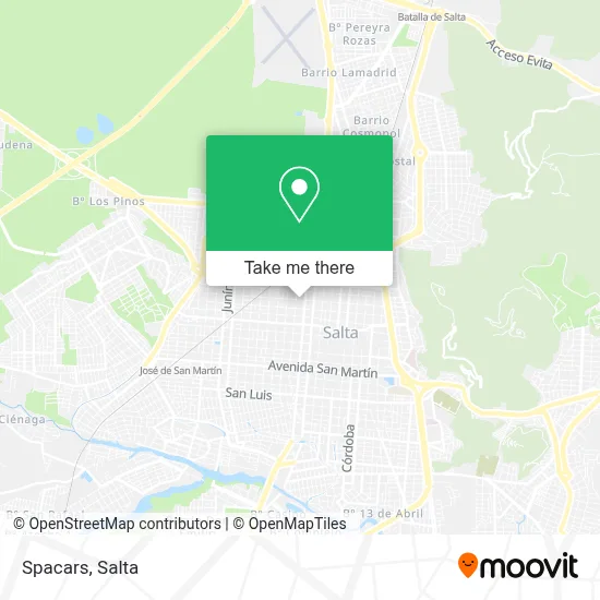 Spacars map