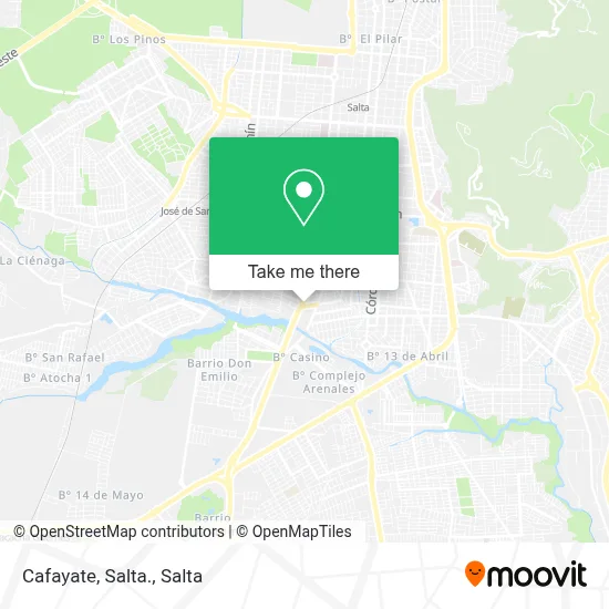 Cafayate, Salta. map