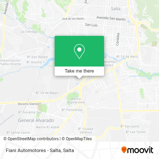 Fiani Automotores - Salta map