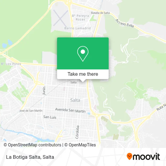 La Botiga Salta map