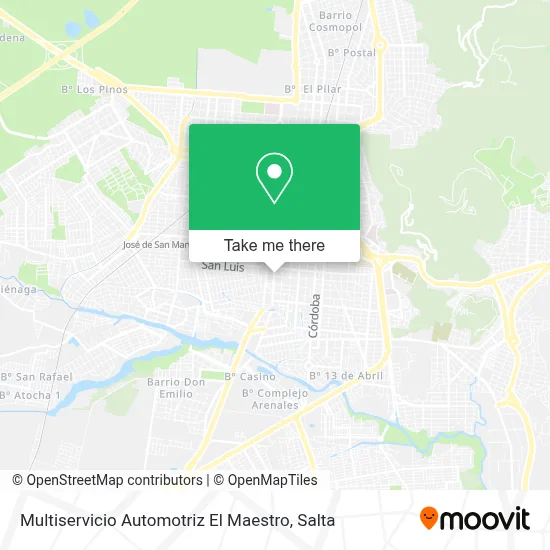 Multiservicio Automotriz El Maestro map