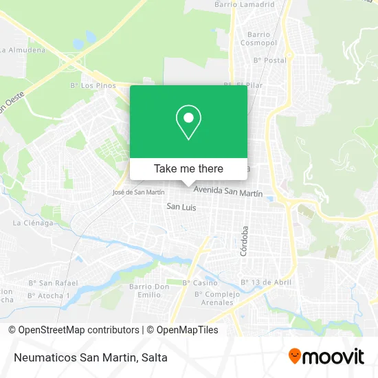 Neumaticos San Martin map