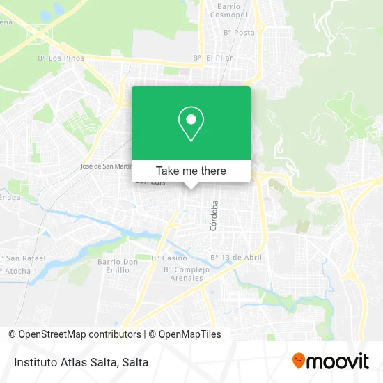 Instituto Atlas Salta map