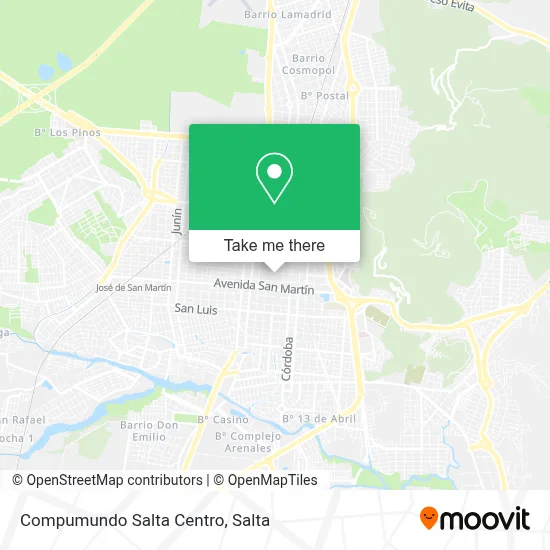 Compumundo Salta Centro map