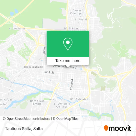 Tacticos Salta map