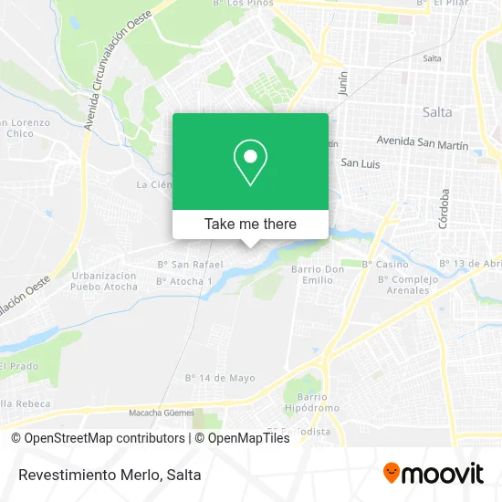 Revestimiento Merlo map