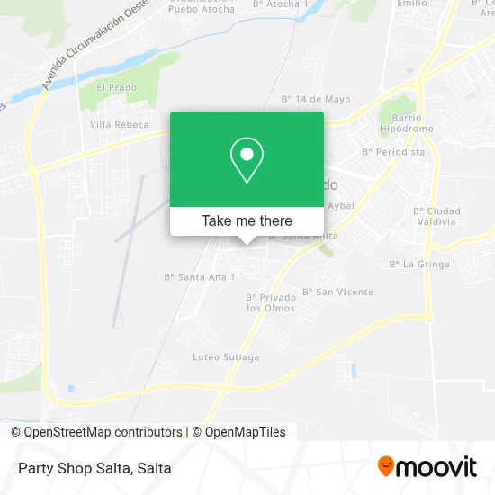 Party Shop Salta map