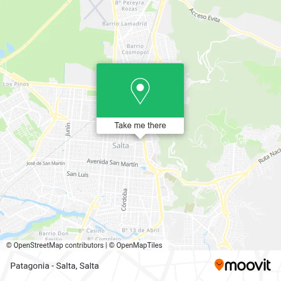 Patagonia - Salta map