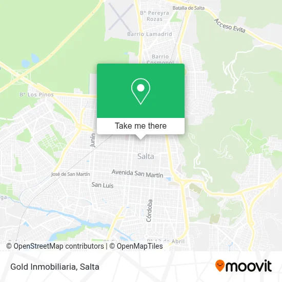 Gold Inmobiliaria map