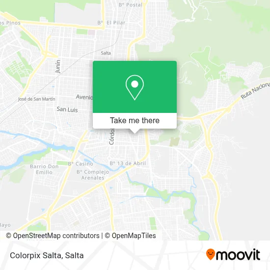 Colorpix Salta map