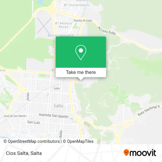 Cios Salta map
