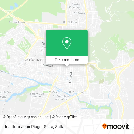 Instituto Jean Piaget Salta map