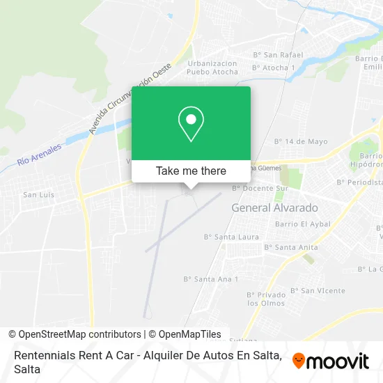 Rentennials Rent A Car - Alquiler De Autos En Salta map
