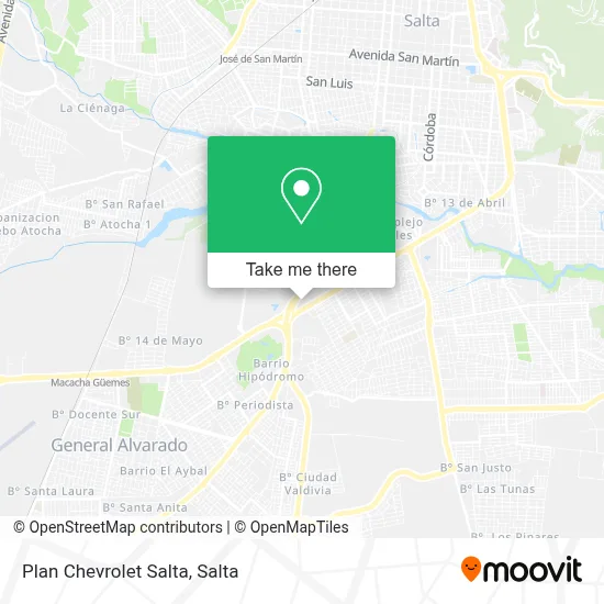 Plan Chevrolet Salta map