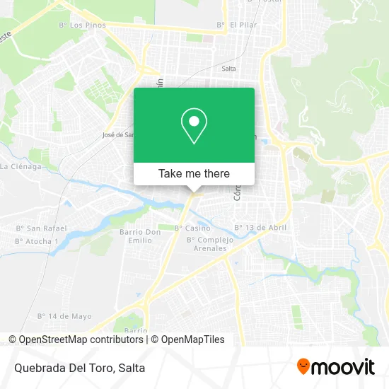 Quebrada Del Toro map