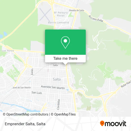 Emprender Salta map