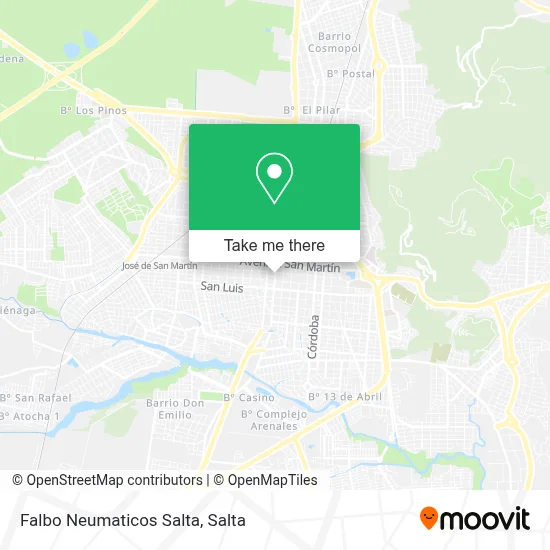 Falbo Neumaticos Salta map