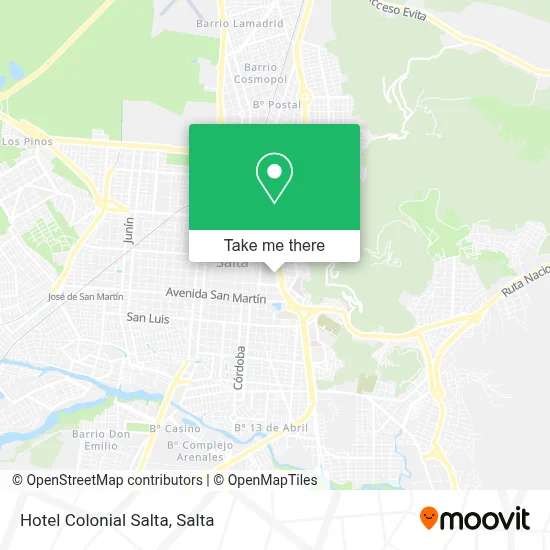 Hotel Colonial Salta map