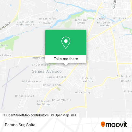 Parada Sur map