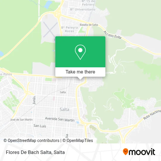 Flores De Bach Salta map