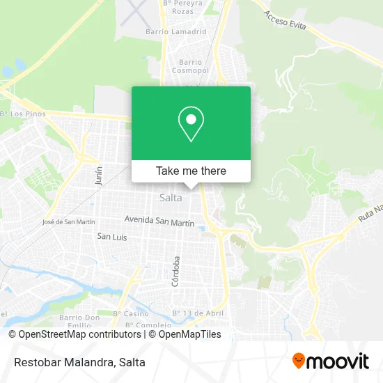 Restobar Malandra map