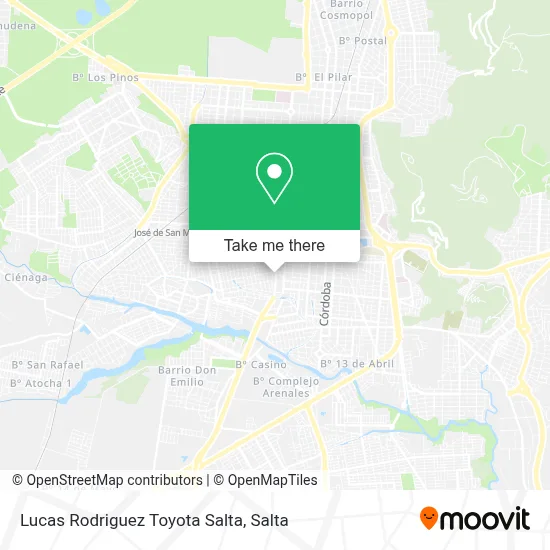 Lucas Rodriguez Toyota Salta map