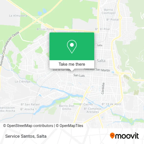 Service Santos map