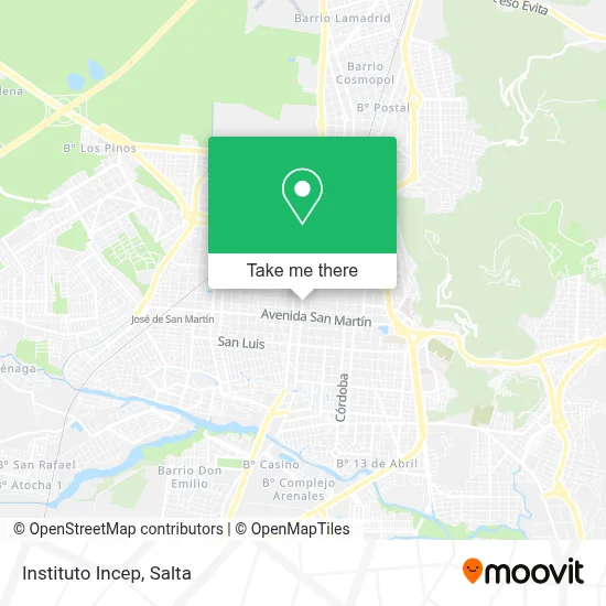 Instituto Incep map