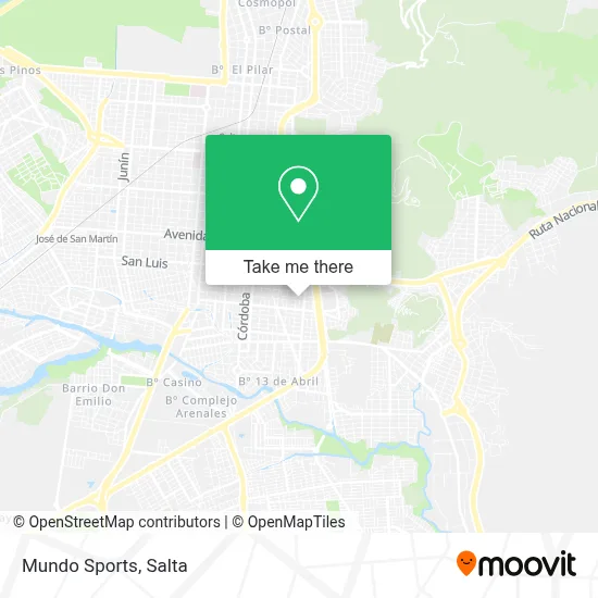 Mundo Sports map