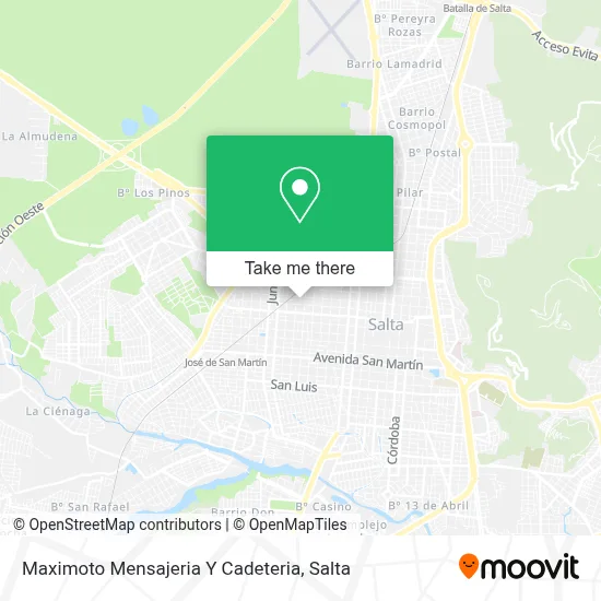 Maximoto Mensajeria Y Cadeteria map