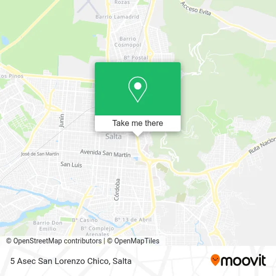 5 Asec San Lorenzo Chico map