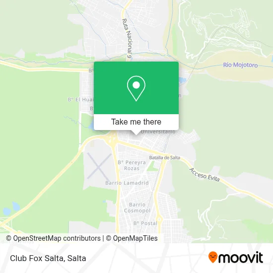 Club Fox Salta map