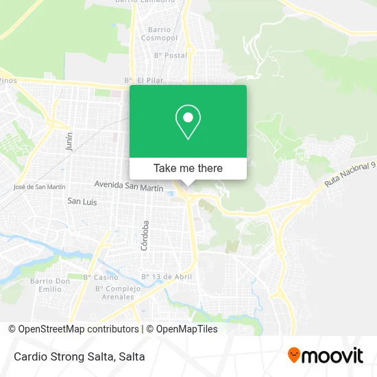 Cardio Strong Salta map