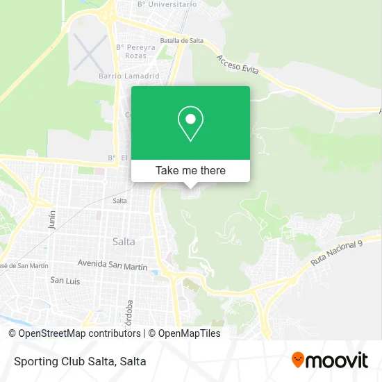 Sporting Club Salta map