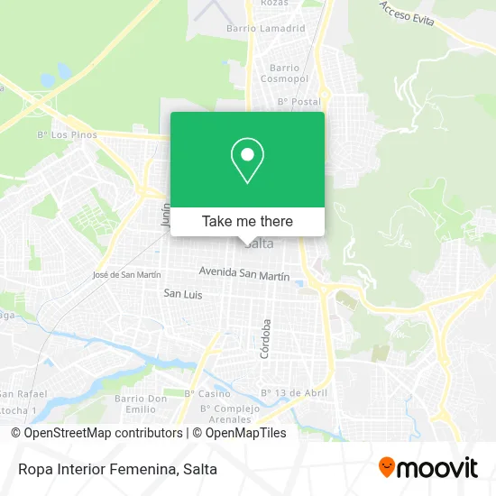 Ropa Interior Femenina map