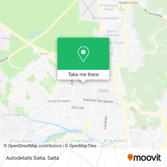 Autodetails Salta map