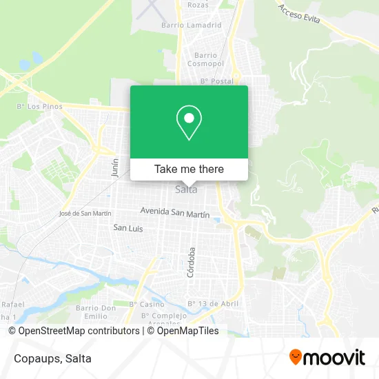 Copaups map