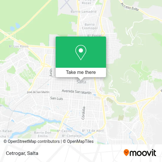 Cetrogar map